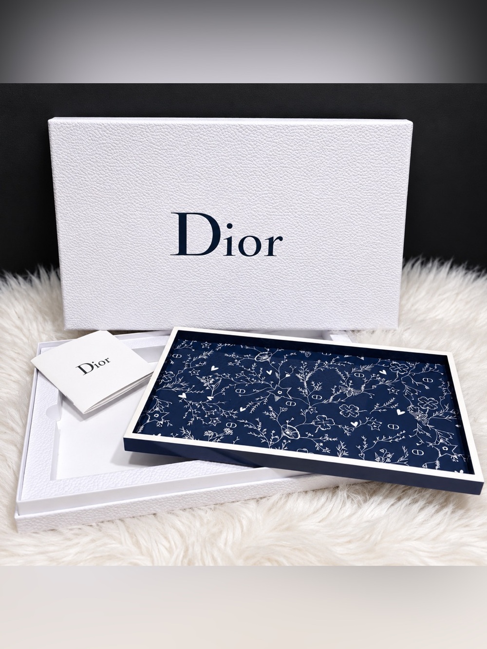 For Floral Pattern Decorative Lacquered Vanity Tray